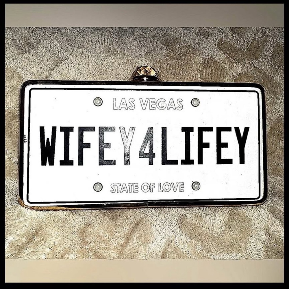 Wifey4Lifey License Plate Clutch | Aldo | $90 | Brand New